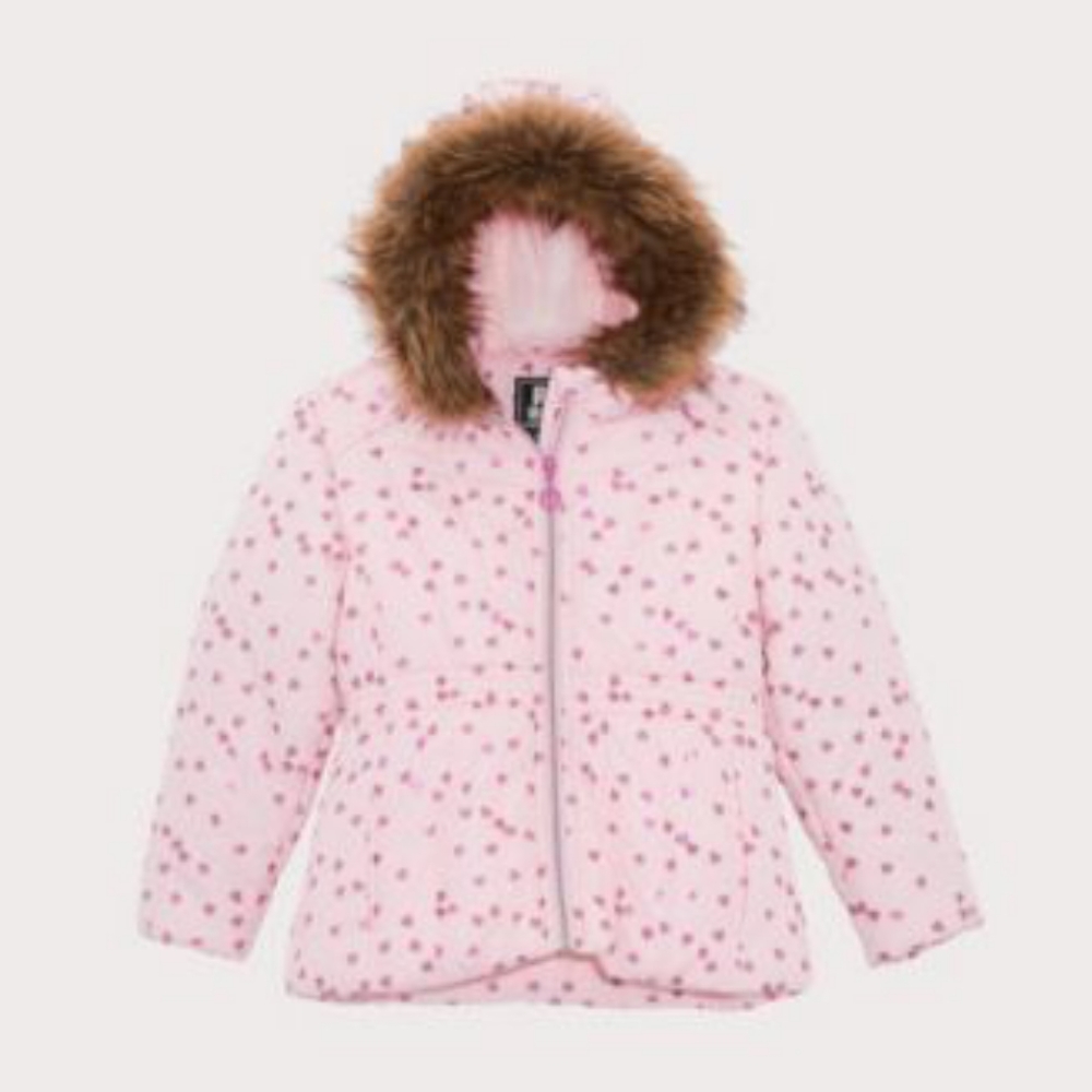 S Rothschild & Co Toddler Girls Foil Print Puffer Coat